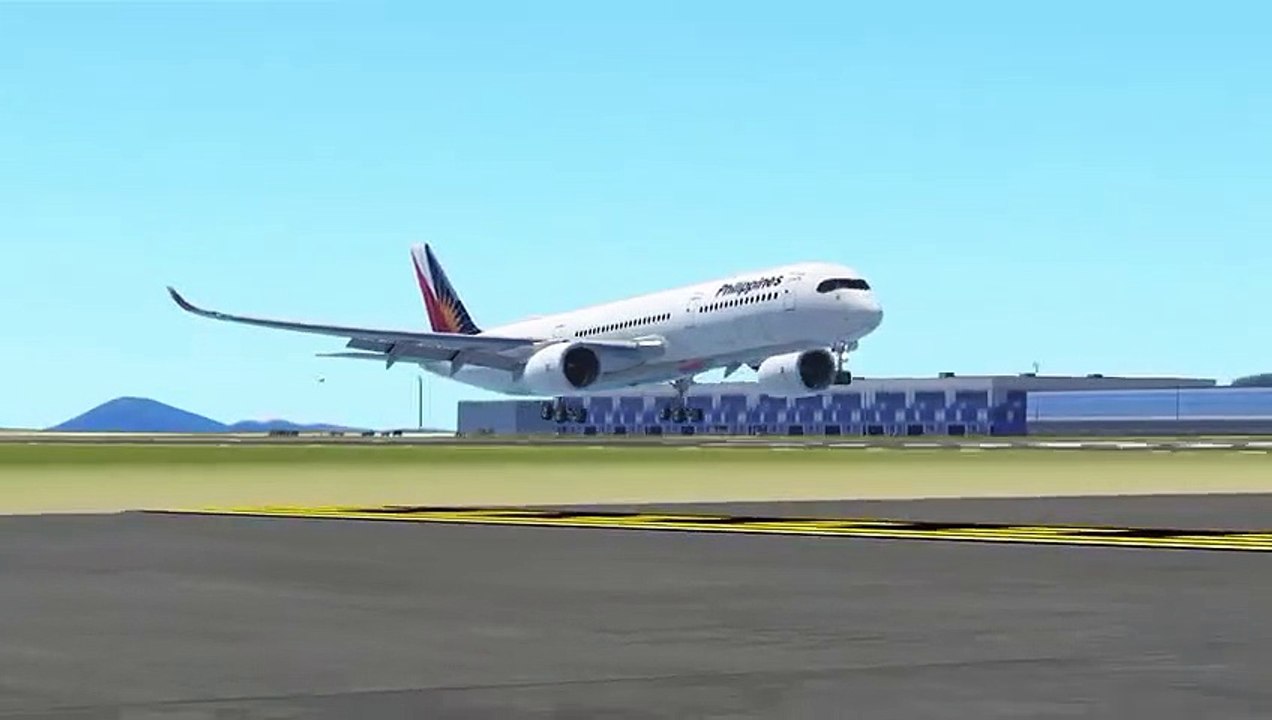 Airbus A350 RP-C3507 landing in Miami from Manila
