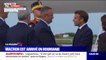Emmanuel Macron arrive à Constanta, en Roumanie, pour se rendre auprès des troupes françaises