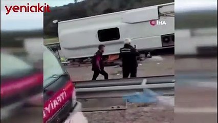 Antalya'da feci kaza! Tur otobüsü devrildi: 1 ölü, 22 yaralı