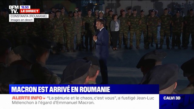 Vous pouvez être fiers : en Roumanie, Emmanuel Macron s'adresse aux troupes françaises