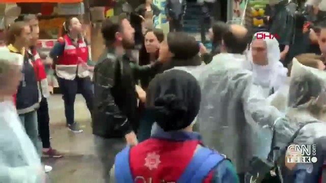 Vekilin polise yumruk atması