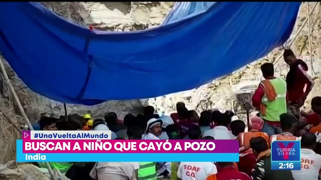 Niño cayó a pozo en la India y lleva cuatro días atrapado