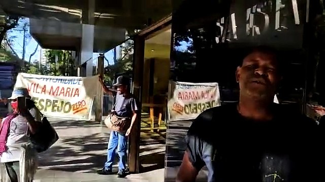 Moradores da Vila Maria protestam contra a reintegração no Estado de Minas