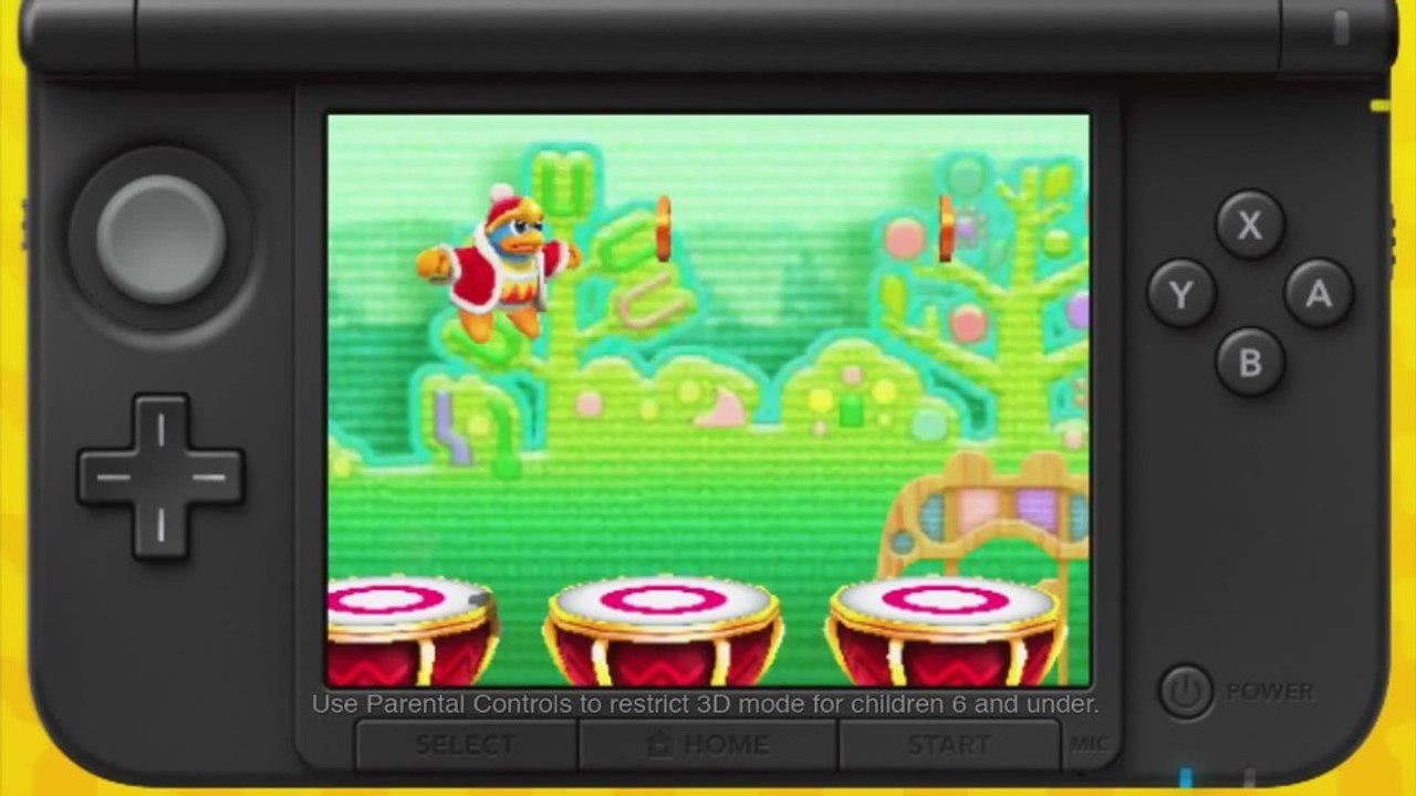 Kirby Triple Deluxe - Gameplay-Trailer: Dedede's Drum Dash