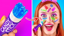 AMAZING MAKEUP TRANSFORMATION Fantastic UNICORN SFX Makeup TUTORIAL and Hacks by 123GO CHALLENGE