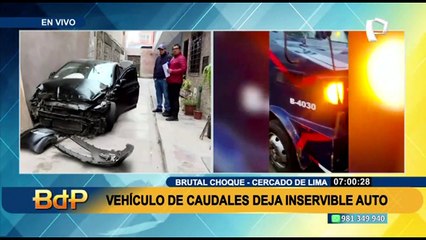Vehículo de caudales destrozó carro de chofer y hasta el momento no asumen los gastos