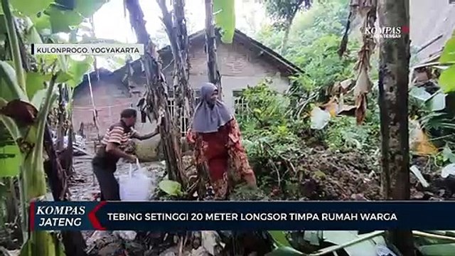 Tebing Setinggi 20 Meter di Kulon Progo Longsor Timpa Rumah Warga