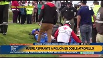 Ecuador: Un aspirante a policía murió y otros 27 resultaron heridos tras doble atropello