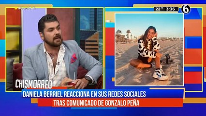 Daniela Berriel reacciona a comunicado de Gonzalo Peña