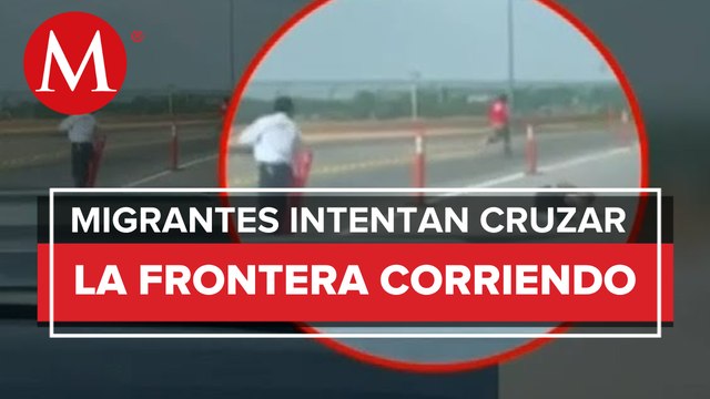 Migrantes intentan cruzar corriendo hacia Estados Unidos por frontera de Coahuila