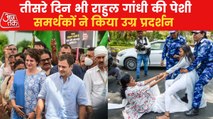 Congress furious protest against ED enquiry on Rahul Gandhi
