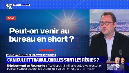 Download Video: Peut-on venir au bureau en short? Y a-t-il une température maximale pour venir travailler? BFMTV répond à vos questions