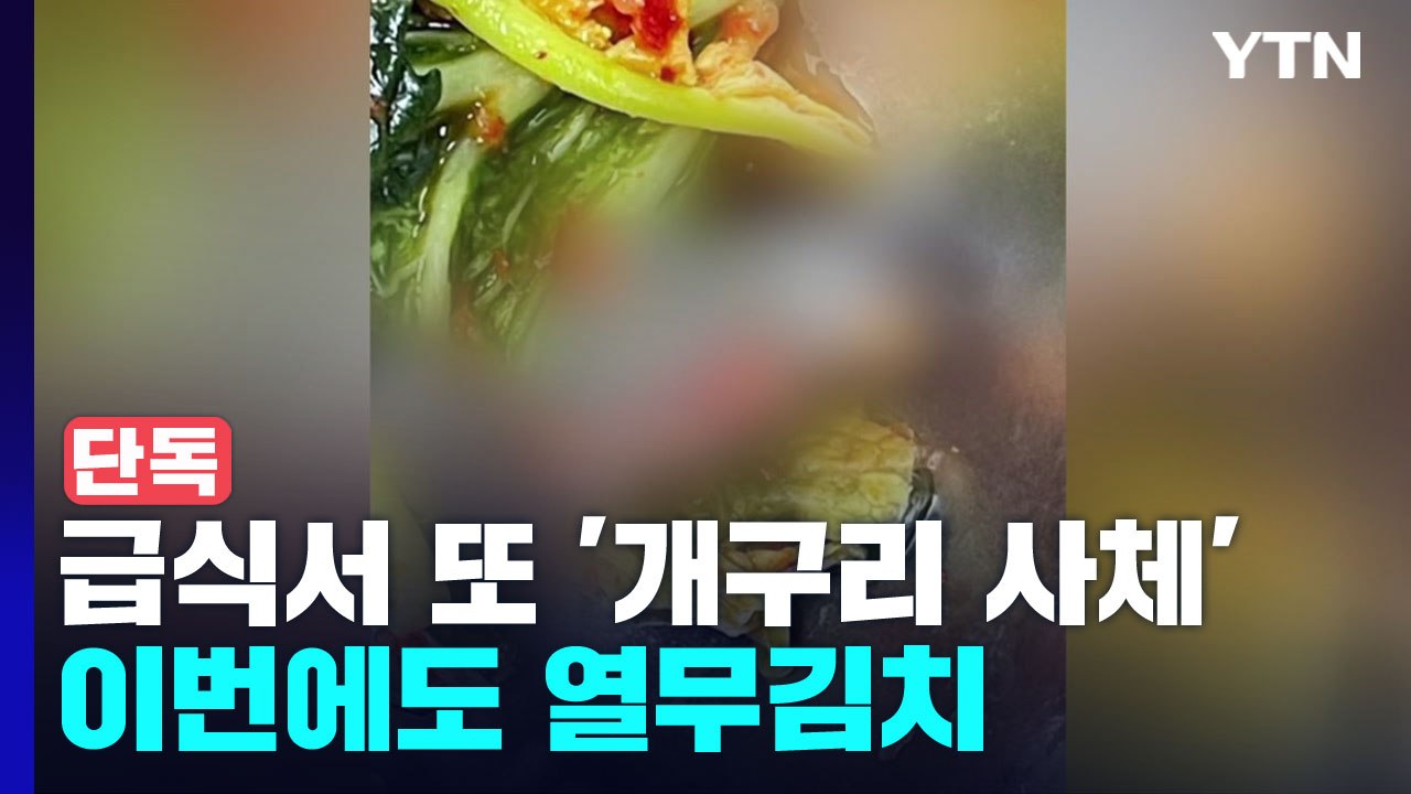 [단독] 학교 급식에서 또 '개구리 사체'...이번에도 열무김치 / YTN