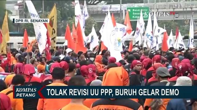 Dihalangi Kawat Berduri, Demo Buruh di Depan Gedung DPR Berakhir Ricuh
