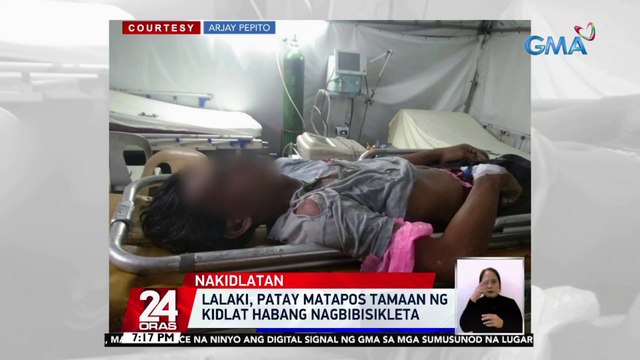 Lalaki, patay matapos tamaan ng kidlat habang nagbibisikleta | 24 Oras