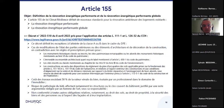 Webinaire France Rénov’ – Actualités de l’Audit énergétique et du Diagnostic de Performance Energétique