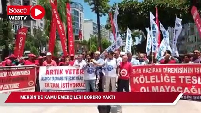 Mersin’de kamu emekçileri bordro yaktı