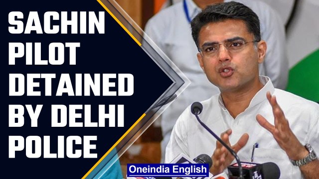 Sachin Pilot detained outside Congress headquarters in Delhi | Oneindia News *News