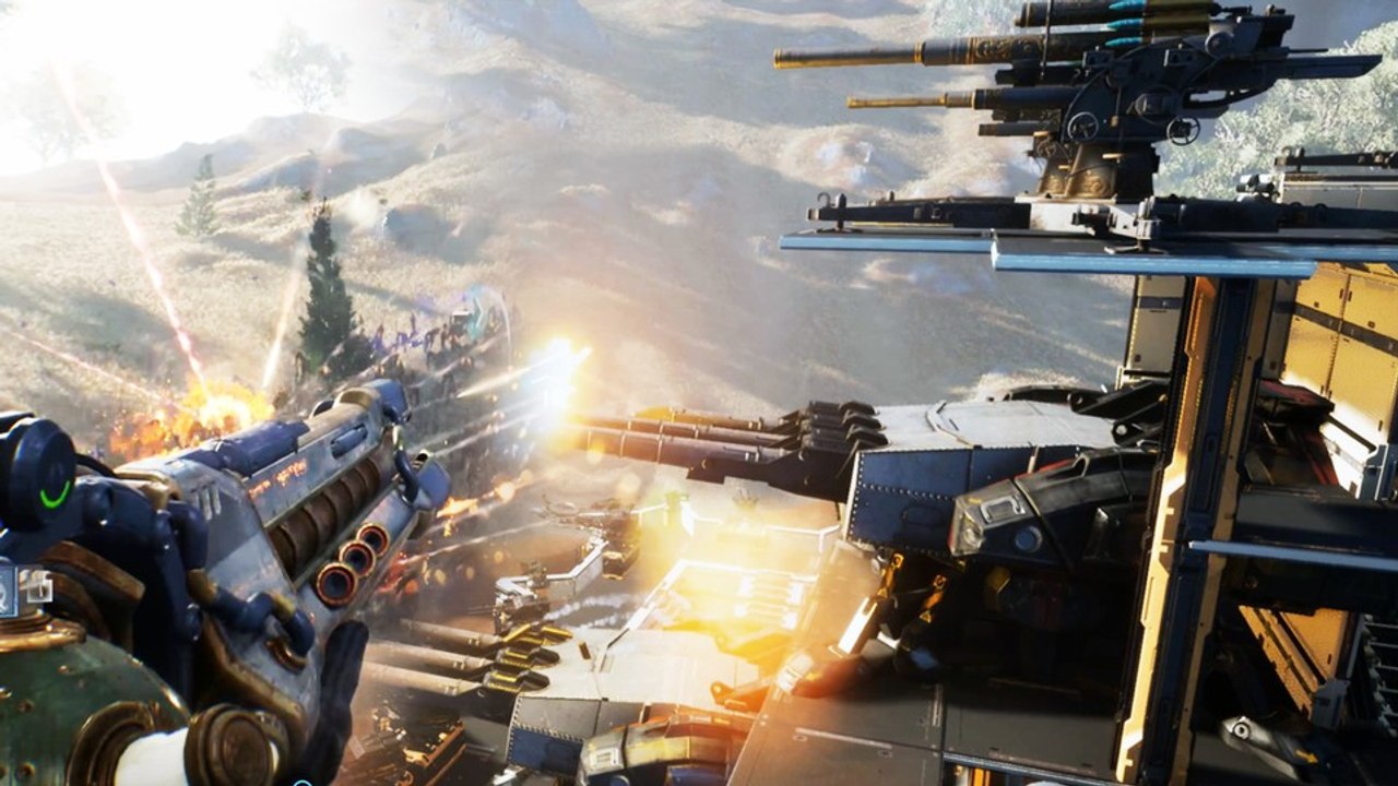 Ego-shooter, basenbau und riesige gegnerhorden treffen im outpost-trailer aufeinander