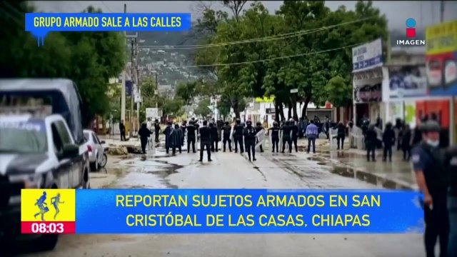 Grupo armado irrumpe en San Cristóbal de las Casas, Chiapas