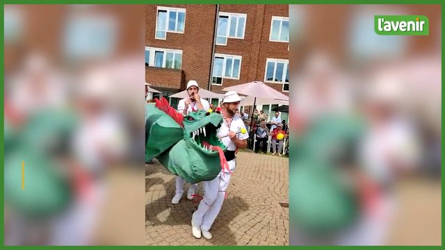 Saint-Georges a terrassé le Dragon… dans une maison de repos à Audregnies