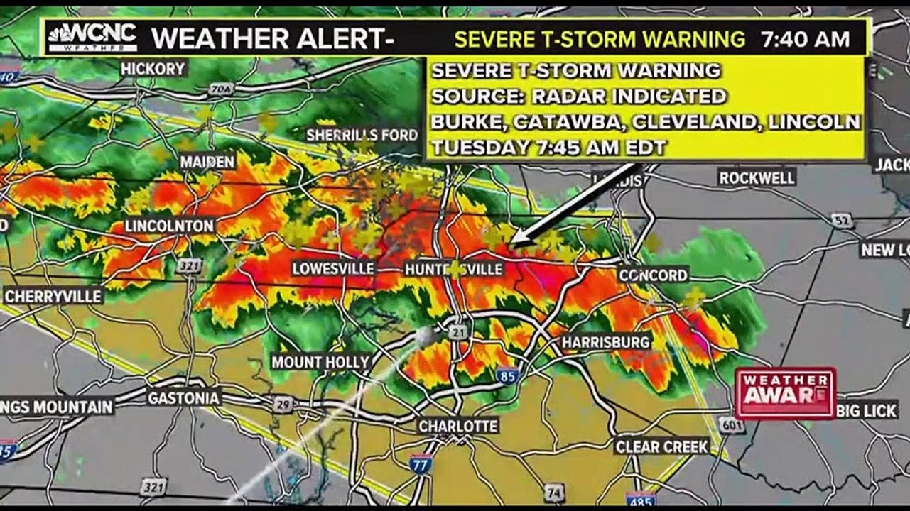 Severe thunderstorm warnings in the Charlotte area- #WakeUpCLT To Go