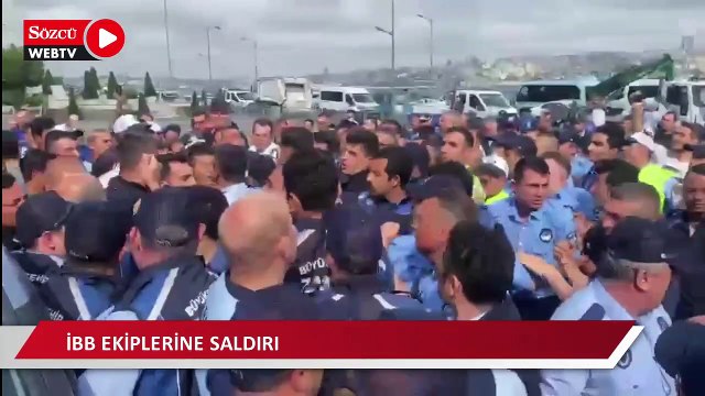 İBB ve Üsküdar zabıtası arasında arbede