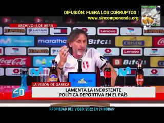 GARECA LO DIJO ANTES , NO HAY POLÍTICA DEPORTIVA