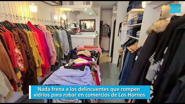 Nada frena a los delincuentes que rompen vidrios para robar en comercios de Los Hornos