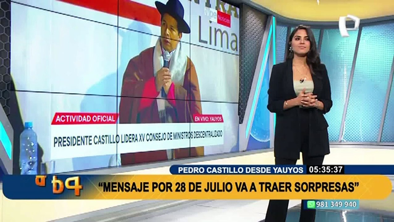 Pedro Castillo: "Mensaje a la nación del 28 de julio va a traer más que una sorpresa"