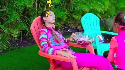 ستايسي وميا توضحان خطورة تناول الكثير من الحلويات واللعب باستمرار على الأجهزة