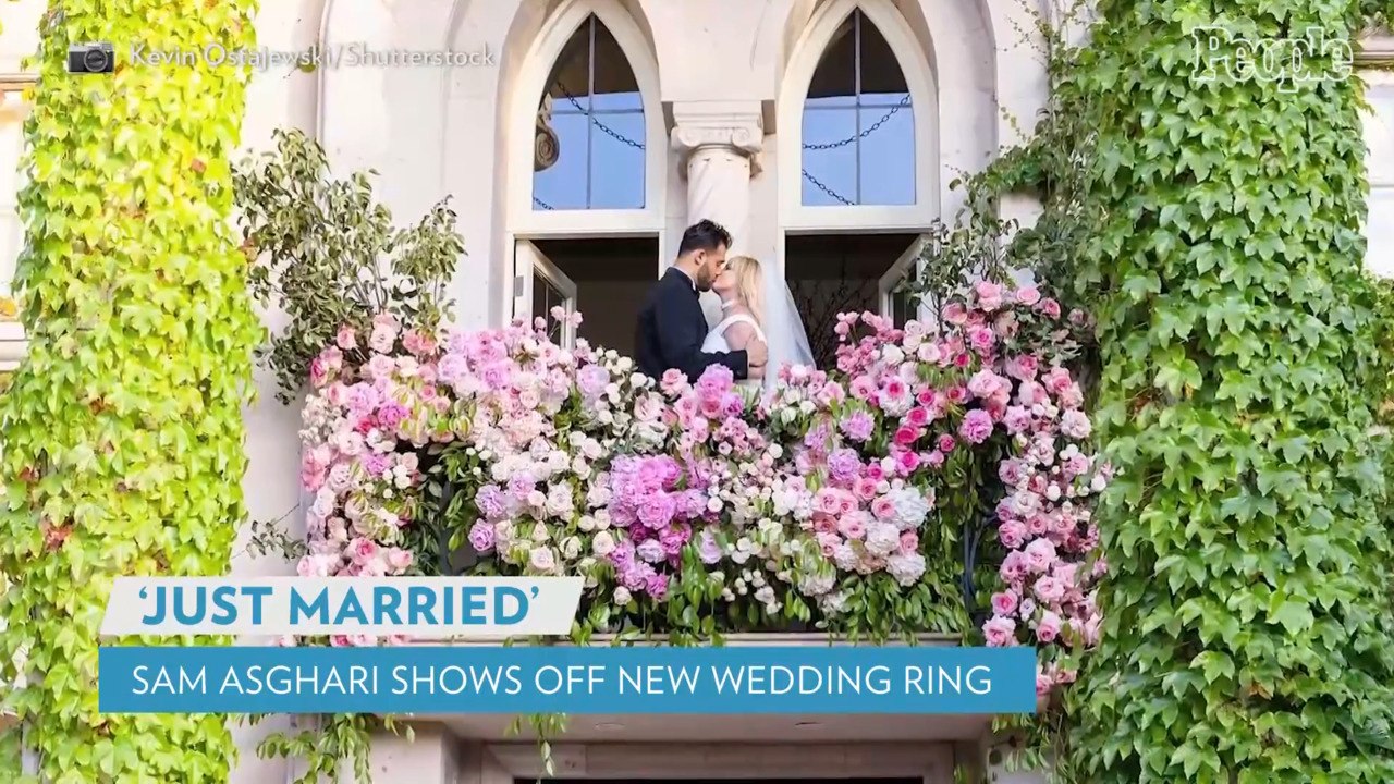 Sam Asghari Shows Off New Wedding Ring While Jamming Out During Car Ride: ‘Just Married!’