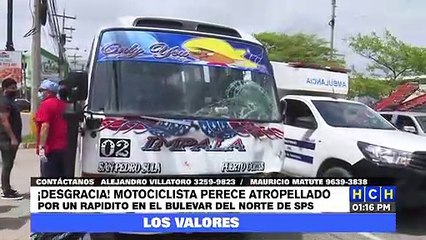 下载视频: ¡Desgracia! Motociclista perece embestido por bus en bulevar del norte, SPS