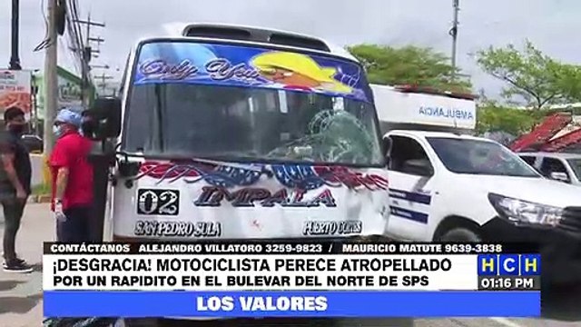 ¡Desgracia! Motociclista perece embestido por bus en bulevar del norte, SPS