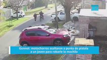 Gonnet: motochorros asaltaron a punta de pistola a un joven para robarle la mochila