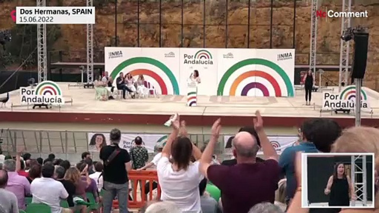 Andalusien: pfau stürmt wahlkampfbühne