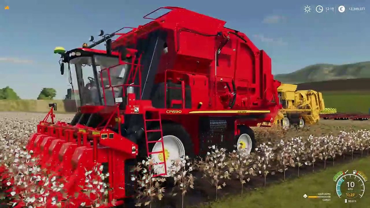 KING OF COLORS ! MEGA COTTON BALING & SELLING WITH WHEELS PLATFORM ! Farming Simulator 19