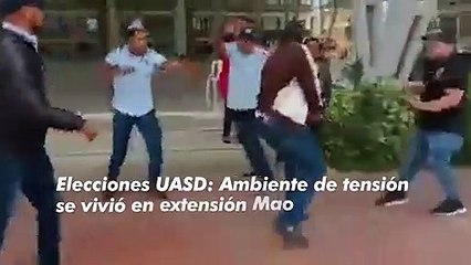 Momento de tensión en elecciones de la UASD en el recinto de Mao