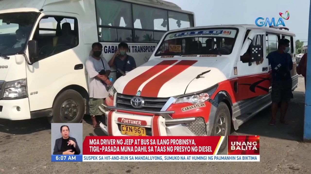 Mga driver ng jeep at bus sa ilang probinsya tigil-pasada muna dahil sa taas ng presyo ng diesel | UB
