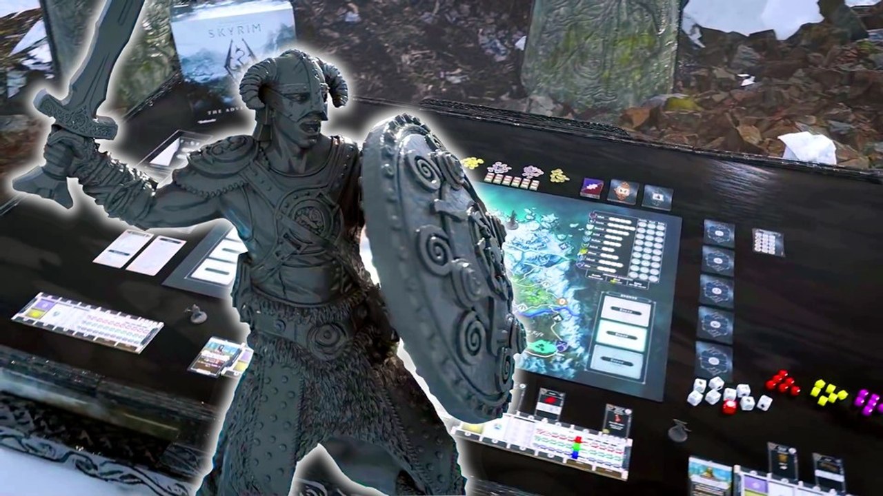 Skyrim adventure board game - das rollenspiel-epos erscheint als riesiges tabletop-spiel