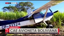 Avioneta con matricula boliviano cayó en sembradíos en Paraguay; se investiga si llevaba sustancias controladas