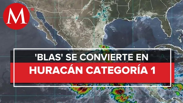 Blas' se intensifica a huracán categoría 1 frente a las costas de Michoacán y Guerrero