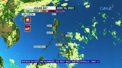 Weather update as of 11:26 AM (June 16, 2022) | 24 Oras News Alert