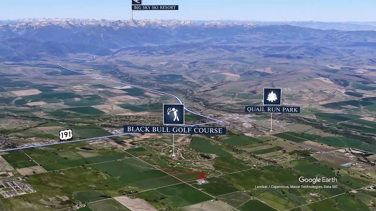 New Housing Construction Satellite Map | White Horse Ranch | Bozeman, Montana