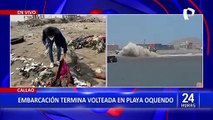 Callao: Embarcación termina volteada en playa Oquendo