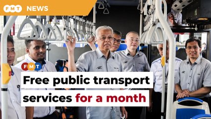 All RapidKL public transport services free of charge for a month