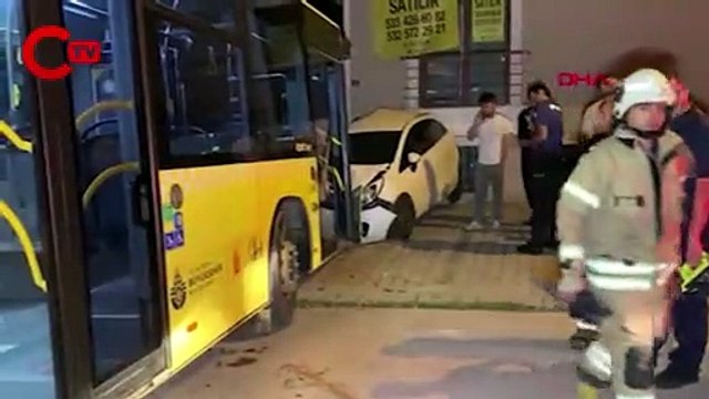 Sancaktepe'de yıkama görevlisi otobüsün direksiyonuna geçti : 1 yaralı