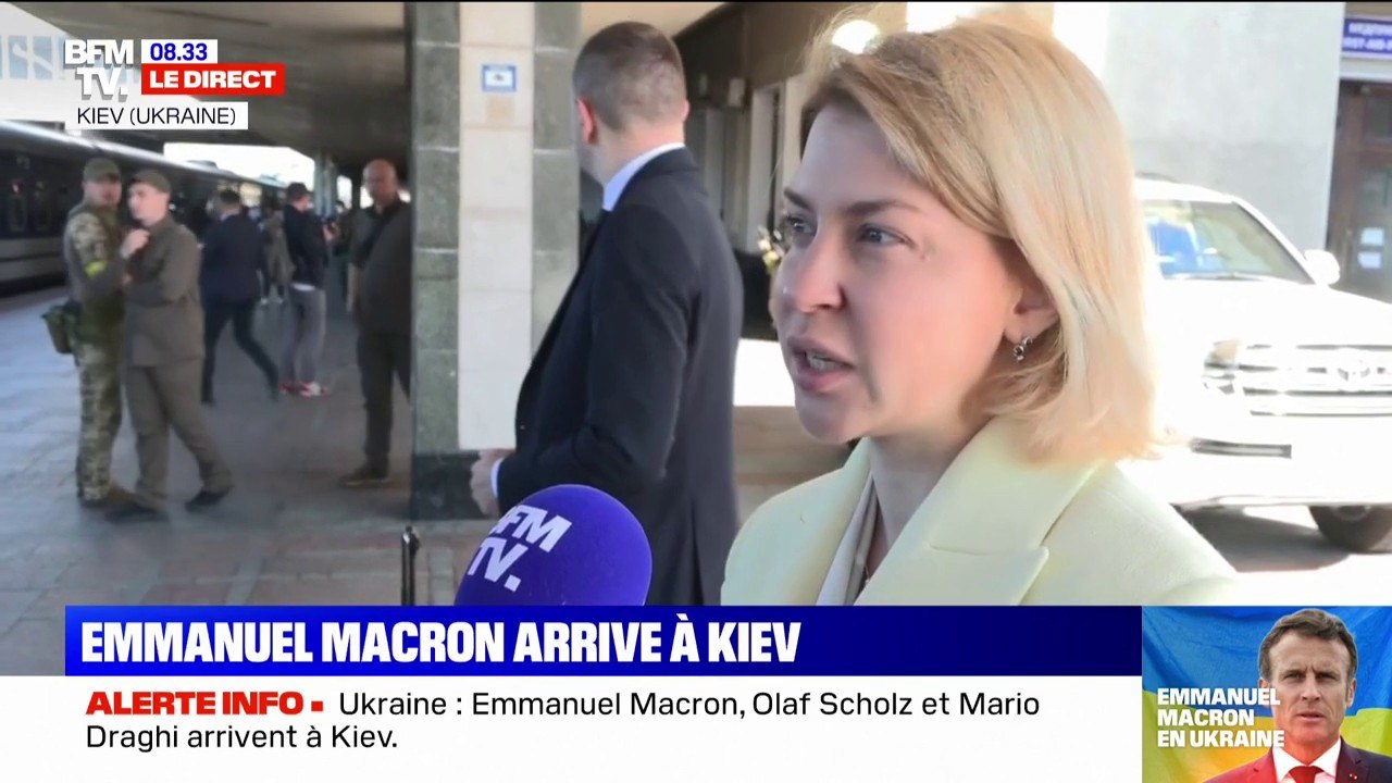 Macron, Scholz et Draghi à Kiev: "C'est un grand signal qui renforce l'Ukraine et l'Europe" pour la vice-Première ministre ukrainienne