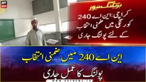 Polling underway in NA-240 Karachi