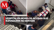 Trasladan a paciente por escaleras de hospital en Morelos; acusan que elevadores no servían
